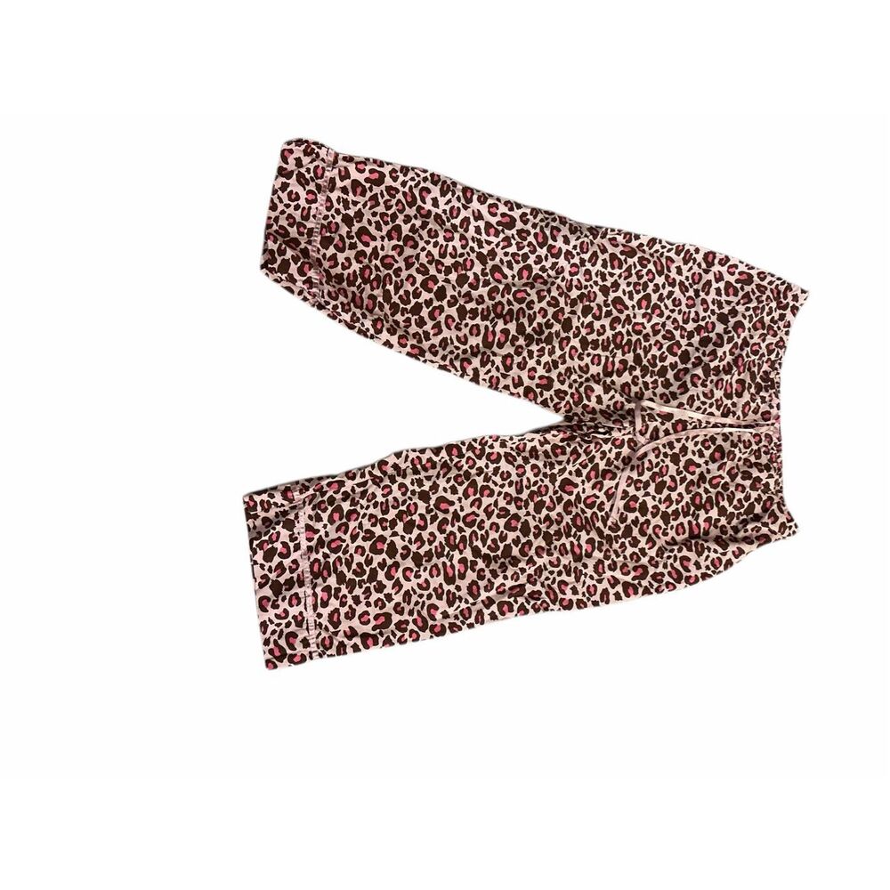 NWOT Secret Treasure Women's Size Small Pink Animal Print Cropped Pants